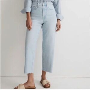 Madewell Perfect Vintage wide Leg Crop Ward Wash in 26 Tall